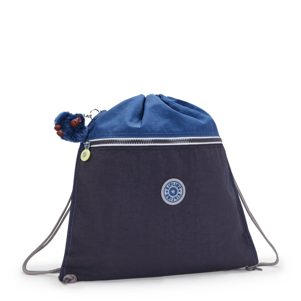 KIPLING Medium backpack (with drawstring) Unisex Fantasy Blue Bl Supertaboo  -  09487-8FB