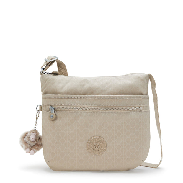 KIPLING Medium crossbody Female Signature Beige Embossed Arto 10878-96A