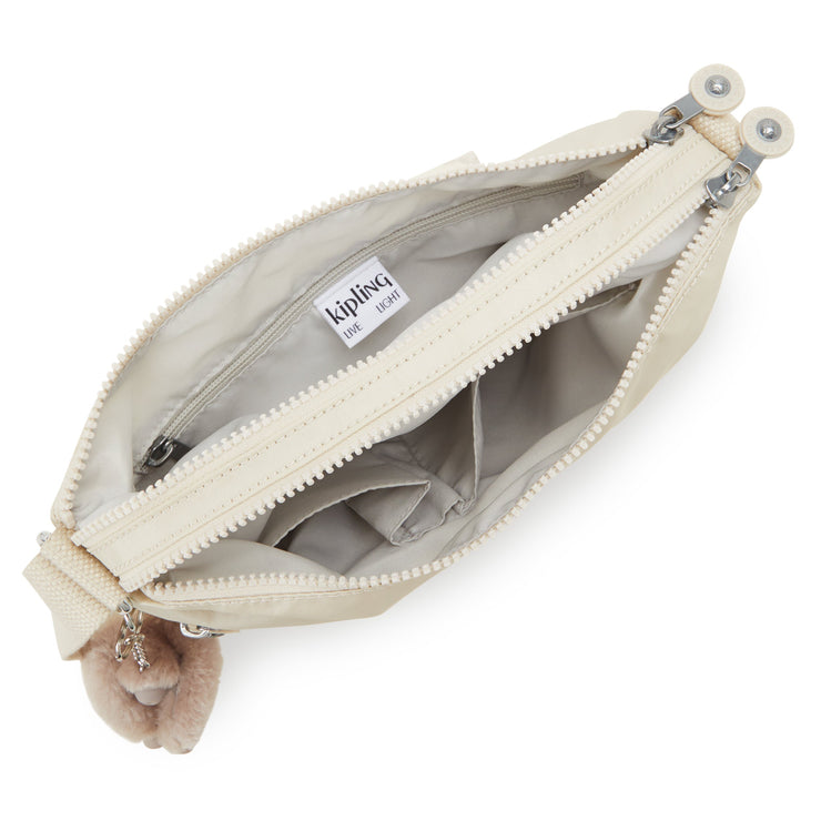 KIPLING-Alvar-Medium crossbody-Beige Pearl-12472-3KA