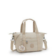 Kipling Art Mini Signature Beige Embossed Small Handbag 15410-96A