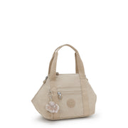 Kipling Art Mini Signature Beige Embossed Small Handbag 15410-96A