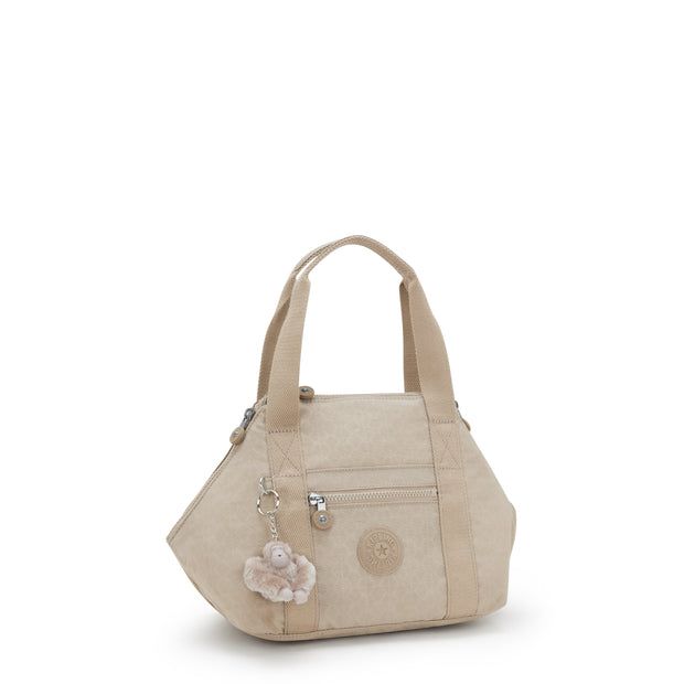 Kipling Art Mini Signature Beige Embossed Small Handbag 15410-96A