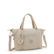 Kipling Art Signature Beige Embossed Medium Tote 21091-96A