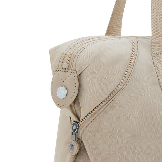 Kipling Art Signature Beige Embossed Medium Tote 21091-96A