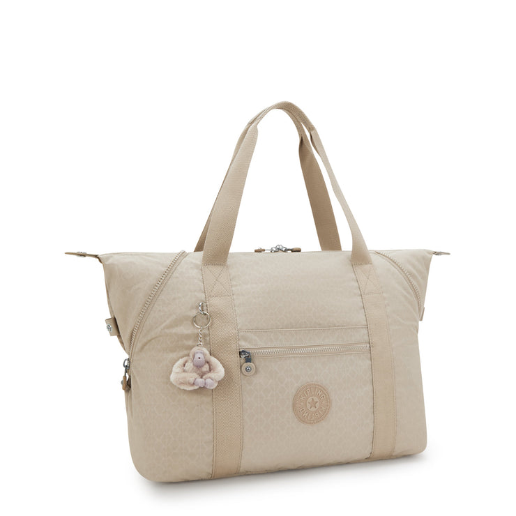 Kipling Art M Signature Beige Embossed Large Tote 25748-96A