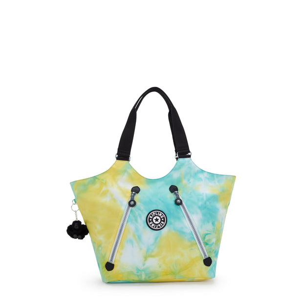 KIPLING Medium Tote with Zipped Closure Female My Tie Dye New Cicely