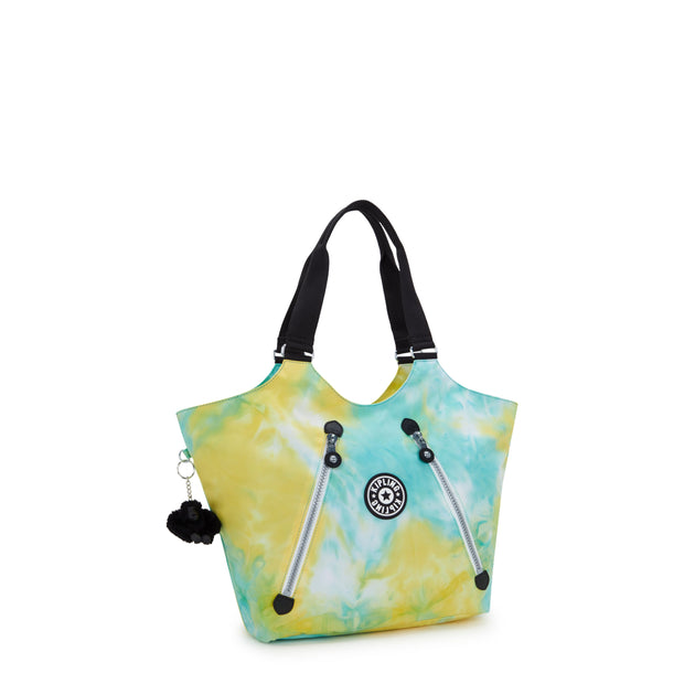 KIPLING Medium Tote with Zipped Closure Female My Tie Dye New Cicely