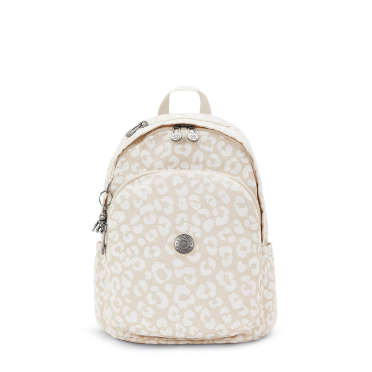 KIPLING-Delia-Medium Backpack-White Cheetah J-I3149-T8J