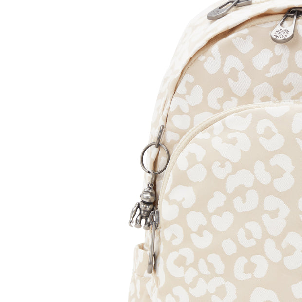 KIPLING-Delia-Medium Backpack-White Cheetah J-I3149-T8J