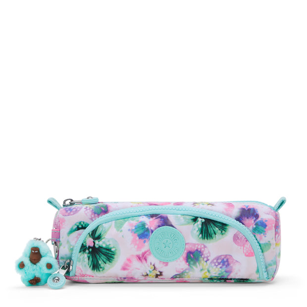 KIPLING-Cute-Medium pencase-Aqua Blossom-I3330-7EC