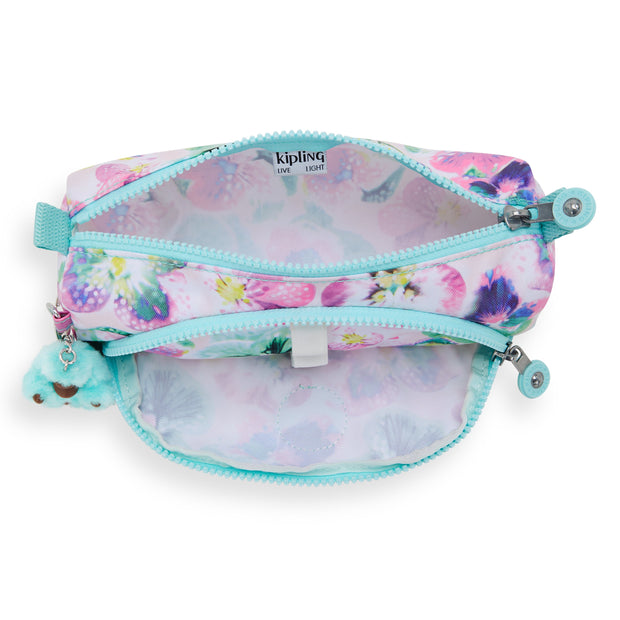 KIPLING-Cute-Medium pencase-Aqua Blossom-I3330-7EC