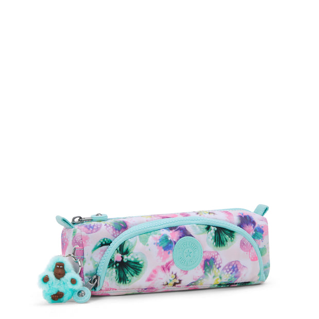 KIPLING-Cute-Medium pencase-Aqua Blossom-I3330-7EC