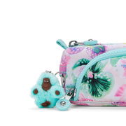 KIPLING-Cute-Medium pencase-Aqua Blossom-I3330-7EC