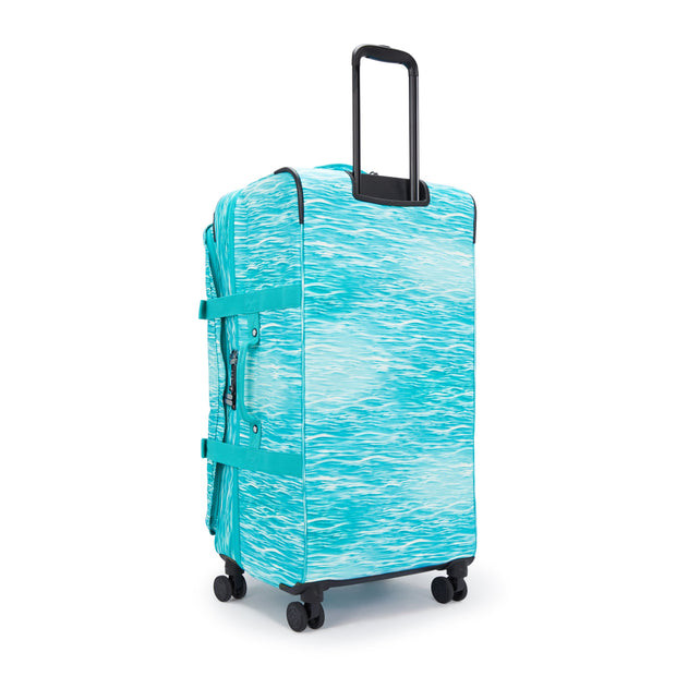 Kipling Large Wheeled Luggage Female Aqua Pool Spontaneous L