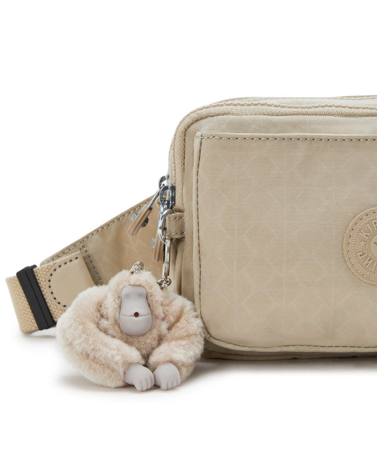 KIPLING Small crossbody convertible to waistbag (with removable straps) Female Signature Beige Embossed Abanu Multi I3492-96A