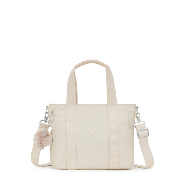 KIPLING-Asseni Mini-Small tote (with removable shoulderstrap)-Beige Pearl-I3572-3KA