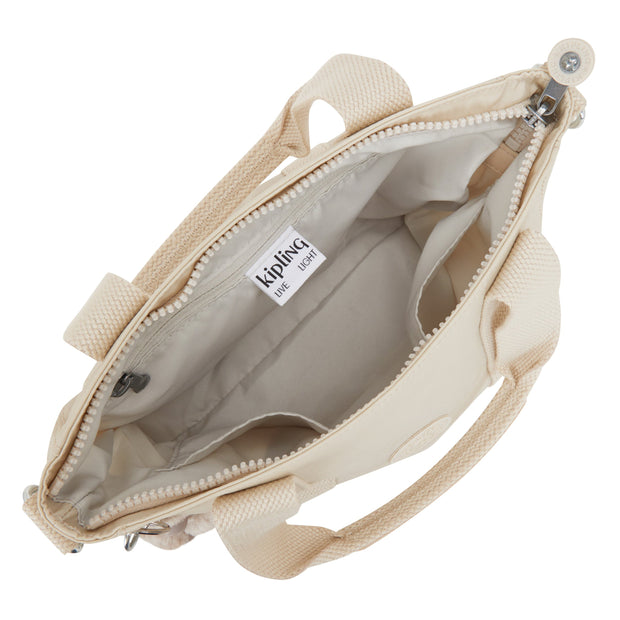 KIPLING-Asseni Mini-Small tote (with removable shoulderstrap)-Beige Pearl-I3572-3KA