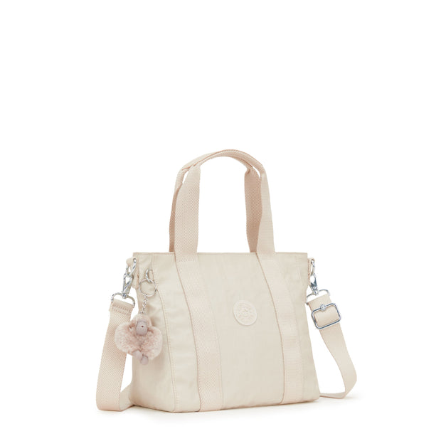 KIPLING-Asseni Mini-Small tote (with removable shoulderstrap)-Beige Pearl-I3572-3KA