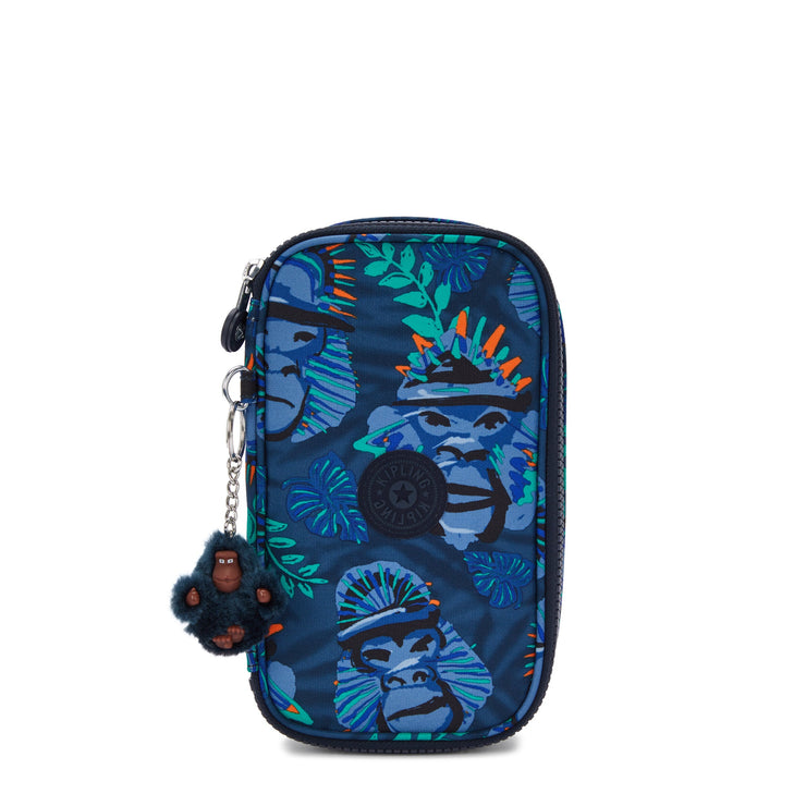 KIPLING Medium pencase Unisex Blue Monkey Fun 50 Pens