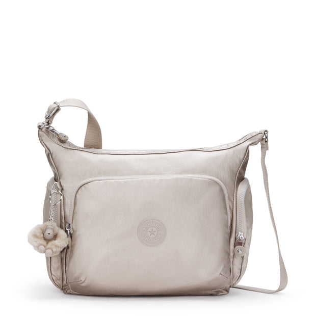 KIPLING-Gabb-Large Crossbody Bag with Adjustable Straps-Metallic Glow-I3945-48I