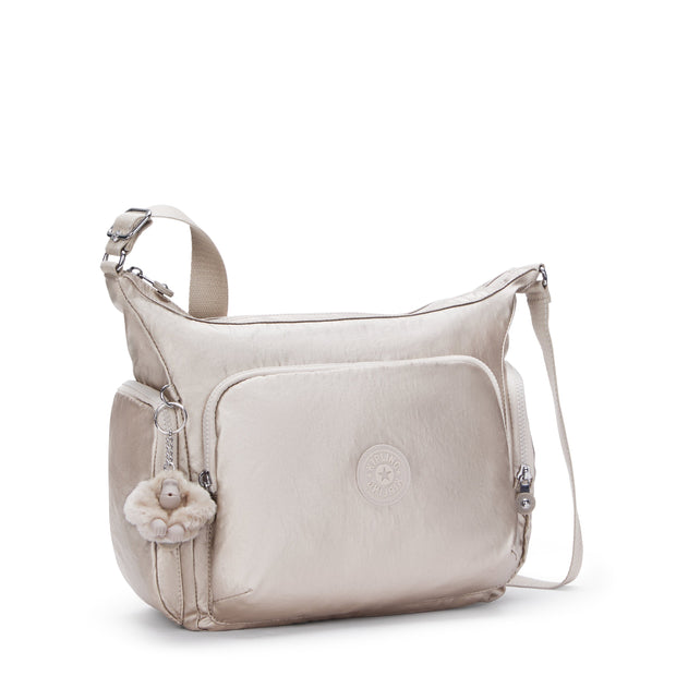 KIPLING-Gabb-Large Crossbody Bag with Adjustable Straps-Metallic Glow-I3945-48I