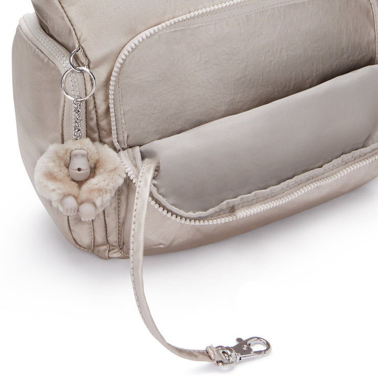 KIPLING-Gabb-Large Crossbody Bag with Adjustable Straps-Metallic Glow-I3945-48I