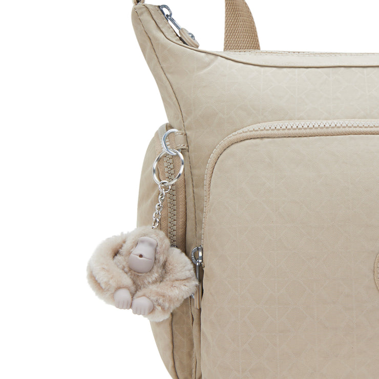 KIPLING Large crossbody Female Signature Beige Embossed Gabb I3945-96A