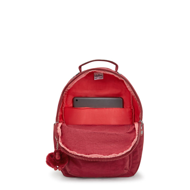 Kipling Seoul S Funky Red Small Backpack with Laptop Protection I4082-4SS