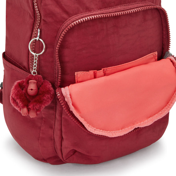 Kipling Seoul S Funky Red Small Backpack with Laptop Protection I4082-4SS