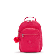 KIPLING-Seoul S-Small Backpack (With Laptop Protection)-Confetti Pink-I4082-T73