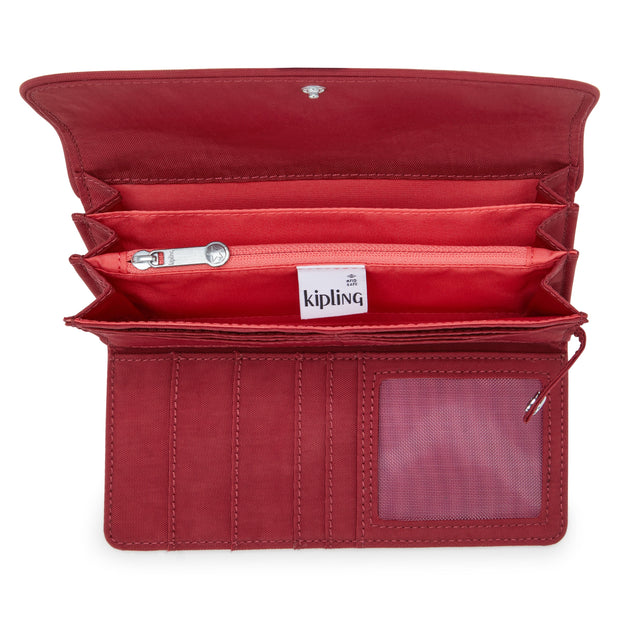 KIPLING Large Wallet Female Funky Red Money Land I4191-4SS