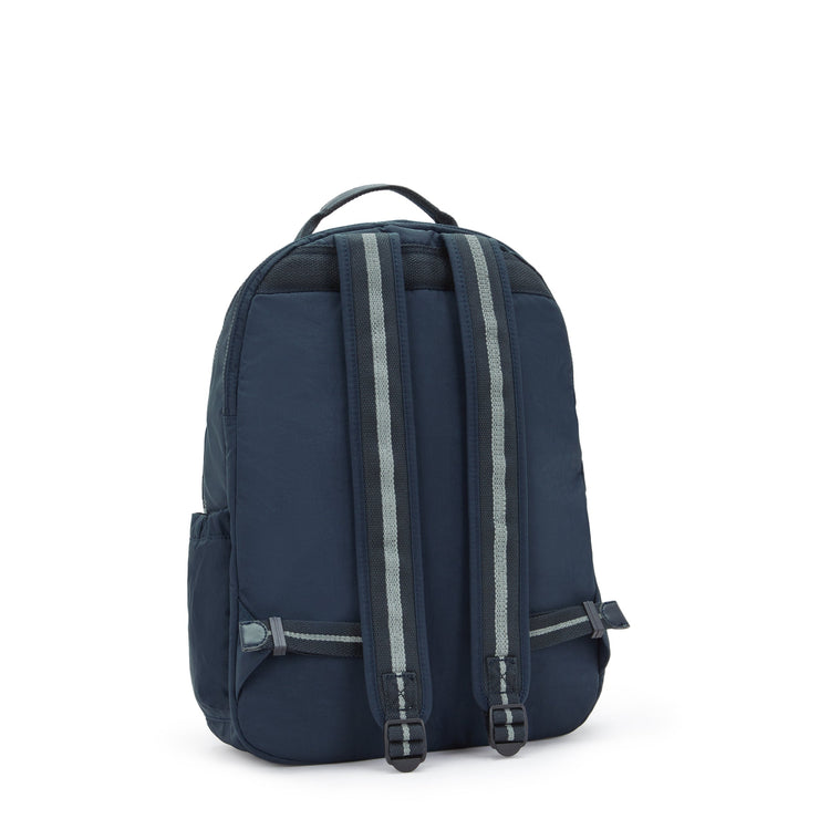 KIPLING-Seoul Lap-Large backpack (with laptop compartment)-True Blue Tonal-I4275-4DX