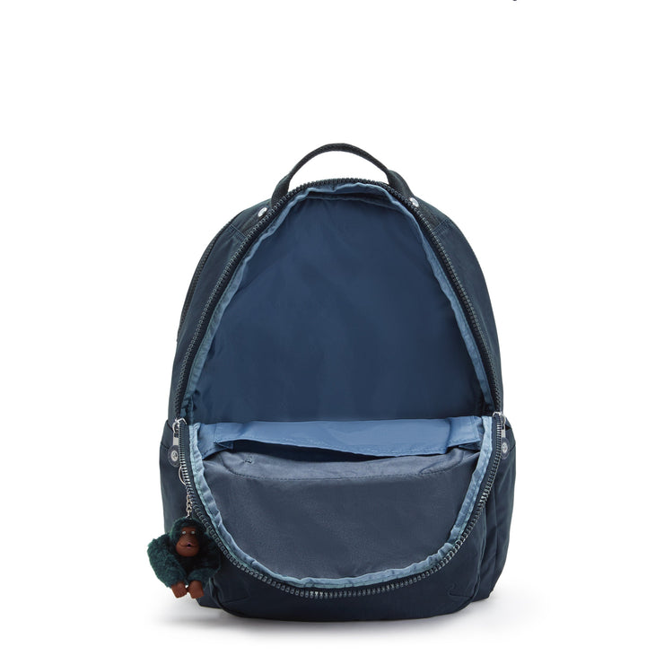 KIPLING-Seoul Lap-Large backpack (with laptop compartment)-True Blue Tonal-I4275-4DX