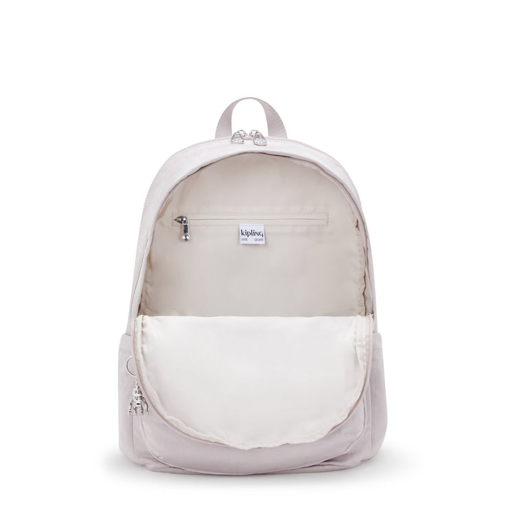 KIPLING-Delia M-Large backpack-Gleam Silver-I4346-K6G