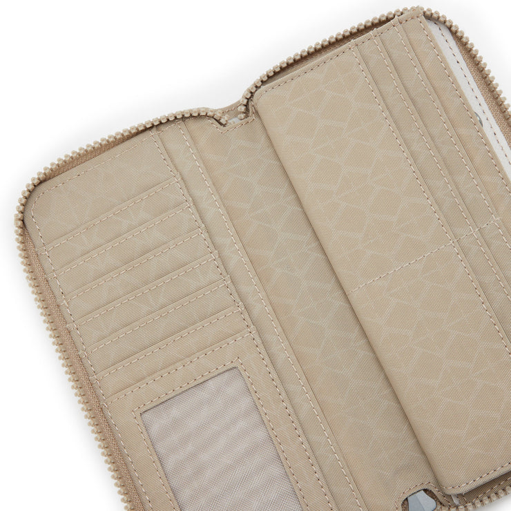 KIPLING Large wallet Female Signature Beige Embossed Money World I4464-96A