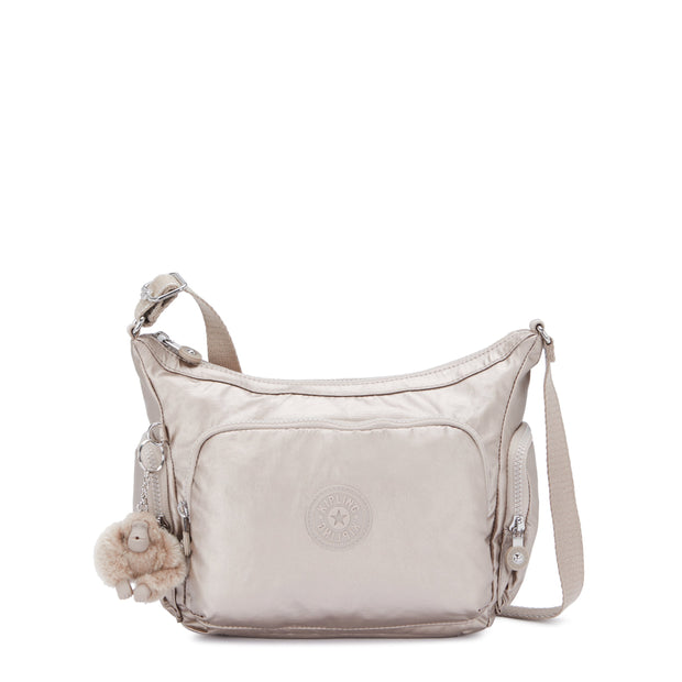 KIPLING-Gabb S-Medium Crossbody Bag with Adjustable Straps-Metallic Glow-I4611-48I