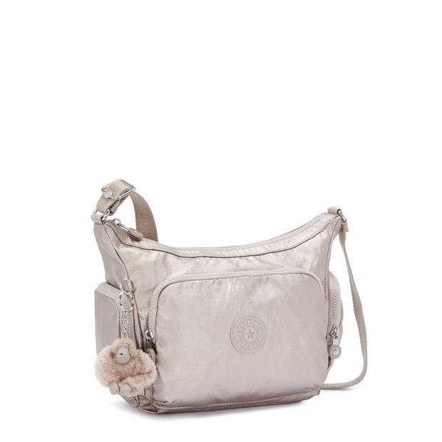 KIPLING-Gabb S-Medium Crossbody Bag with Adjustable Straps-Metallic Glow-I4611-48I