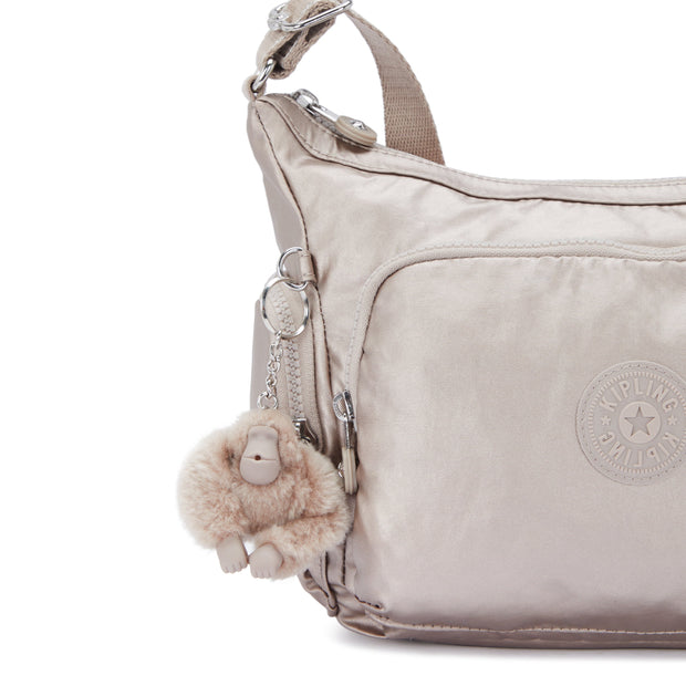 KIPLING-Gabb S-Medium Crossbody Bag with Adjustable Straps-Metallic Glow-I4611-48I