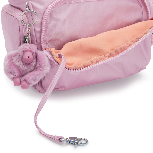 KIPLING-Gabb S-Medium Crossbody Bag with Adjustable Straps-Metallic Lilac-I4611-F4D