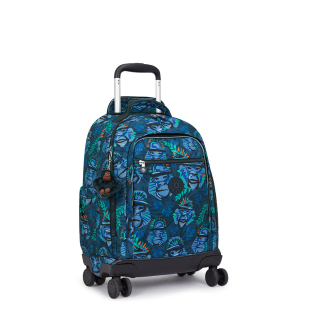 KIPLING Large wheeled backpack (with laptop protection) Unisex Blue Monkey Fun New Zea  -  I4674-8HJ