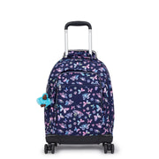 KIPLING Large wheeled backpack (with laptop protection) Female Butterfly Fun New Zea