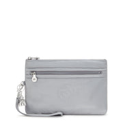 KIPLING-Fancy-Large Flat Pouch (with wristlet)-Silver Glam-I4806-K2E