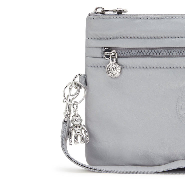 KIPLING-Fancy-Large Flat Pouch (with wristlet)-Silver Glam-I4806-K2E