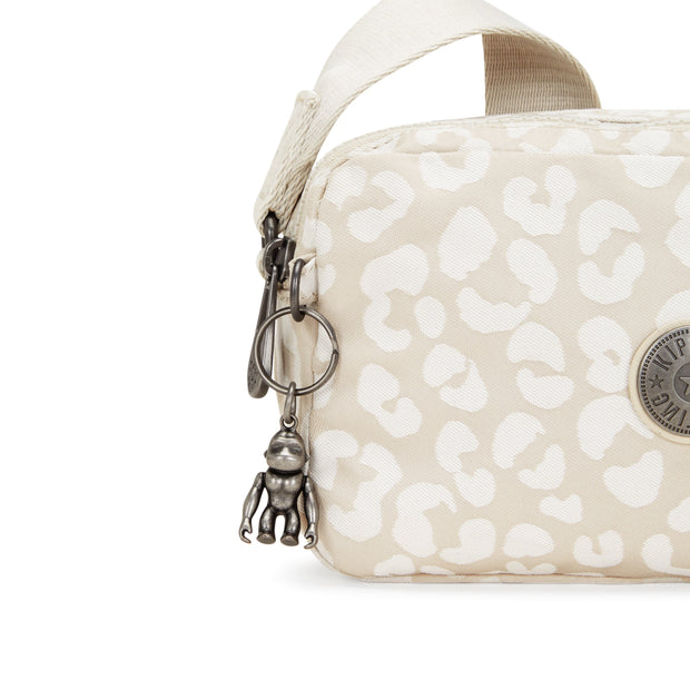 KIPLING-New Milda-Small crossbody-White Cheetah J-I5055-T8J