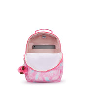 KIPLING Small Backpack (With Laptop Protection) Female Garden Clouds Seoul S  -  I5357-2PE