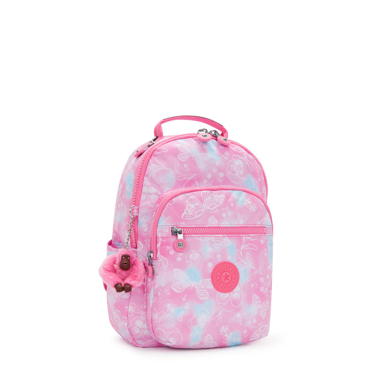 KIPLING Small Backpack (With Laptop Protection) Female Garden Clouds Seoul S  -  I5357-2PE