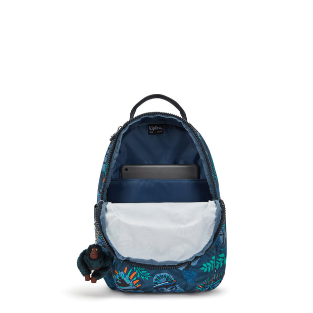 KIPLING Small Backpack (With Laptop Protection) Unisex Blue Monkey Fun Seoul S  -  I5357-8HJ