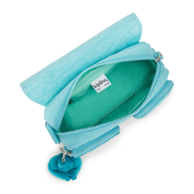 Kipling Small Crossbody Female Deepest Aqua Chilly Up