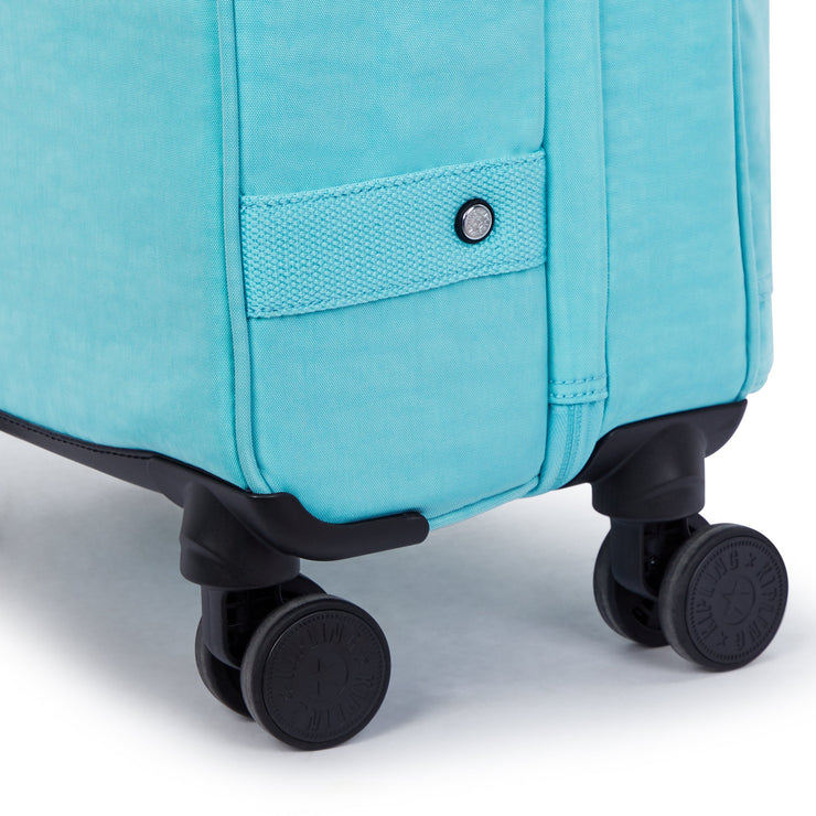 Kipling Small Cabin Size Wheeled Luggage Female Deepest Aqua Spontaneous S