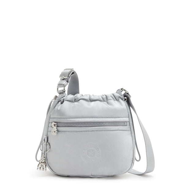 KIPLING-Jamir-Small Drawstring Crossbody with Adjustable Strap-Silver Glam-I5578-K2E